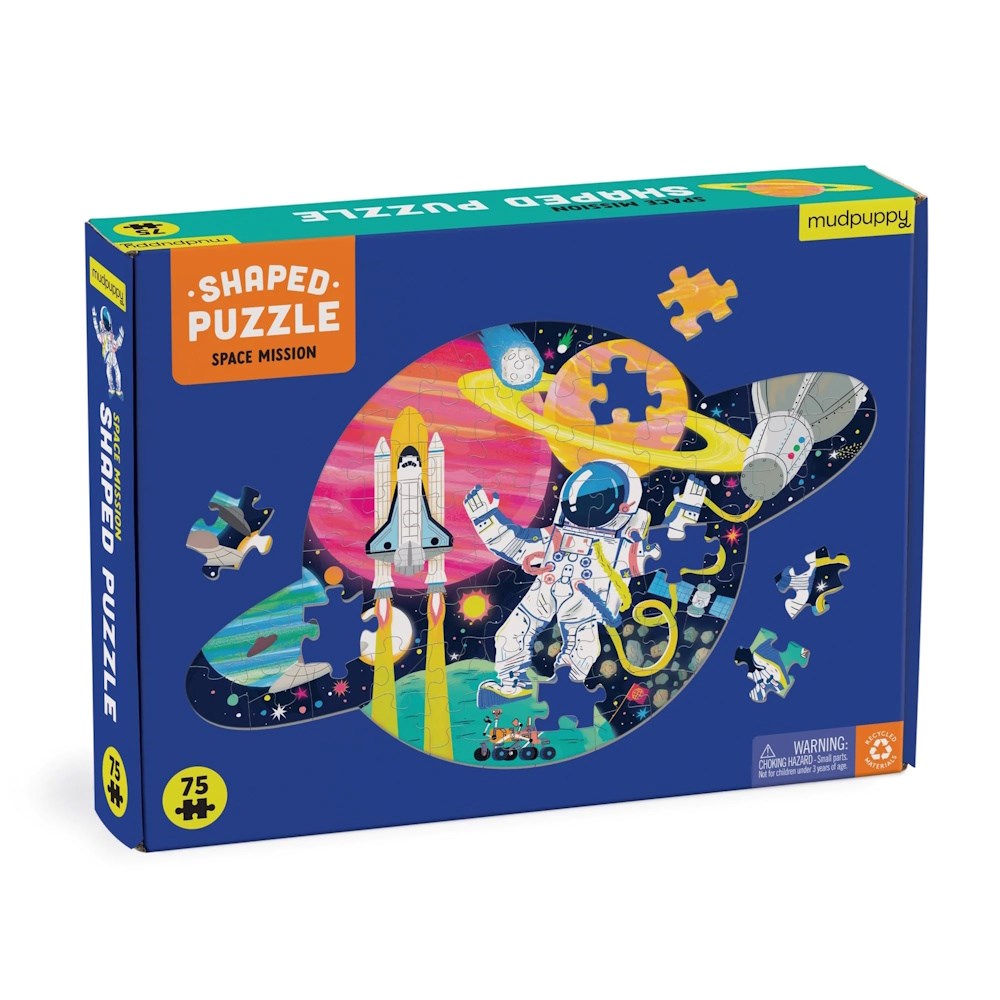 Mudpuppy Shaped 75pc Puzzle Space Mission