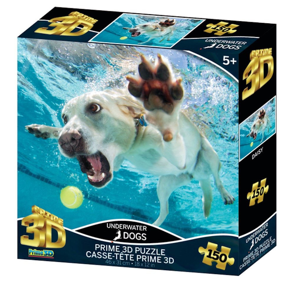 Prime Super 3D Puzzle 150 pieces - Underwater Dogs