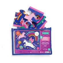 Load image into Gallery viewer, Mudpuppy Unicorn Pouch Puzzle 12 Piece
