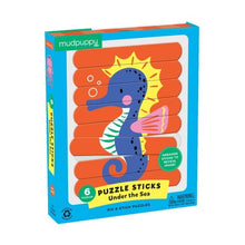Load image into Gallery viewer, Mudpuppy Puzzle Sticks 6-in-1 Puzzle Under the Sea
