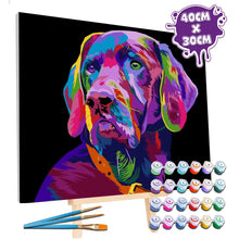 Load image into Gallery viewer, Splat Planet Paint by Numbers Pop Art Dog
