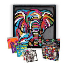 Load image into Gallery viewer, Splat Planet 5 Layer Wood Art Painting Elephant
