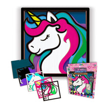 Load image into Gallery viewer, Splat Planet Wood Art Painting Unicorn
