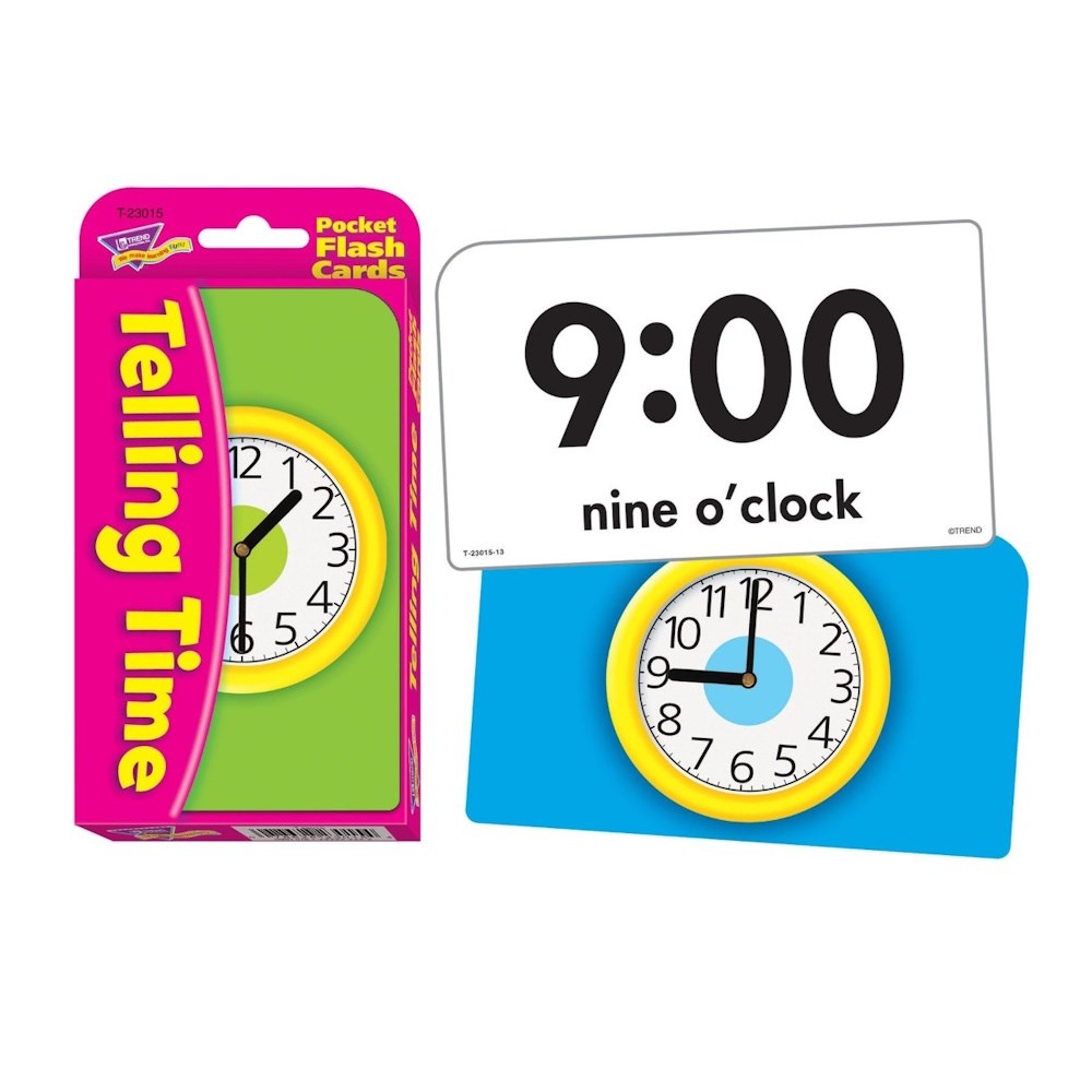 Trends Pocket Cards Telling Time