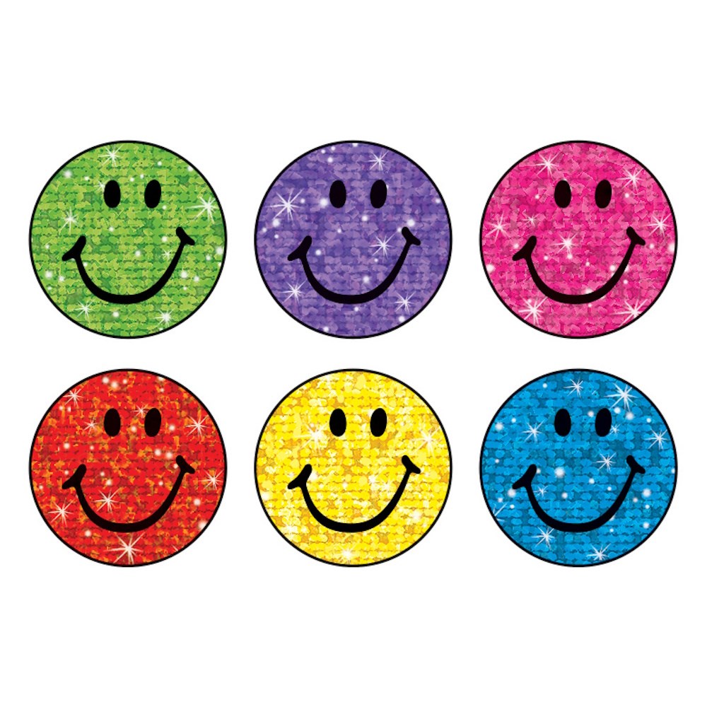 Silly Smiles Sparkle Stickers Large