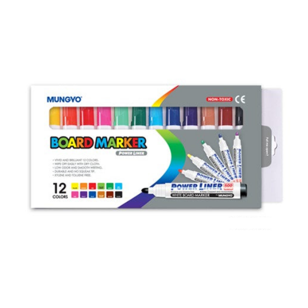 Mungyo Whiteboard Markers Set of 12 Round