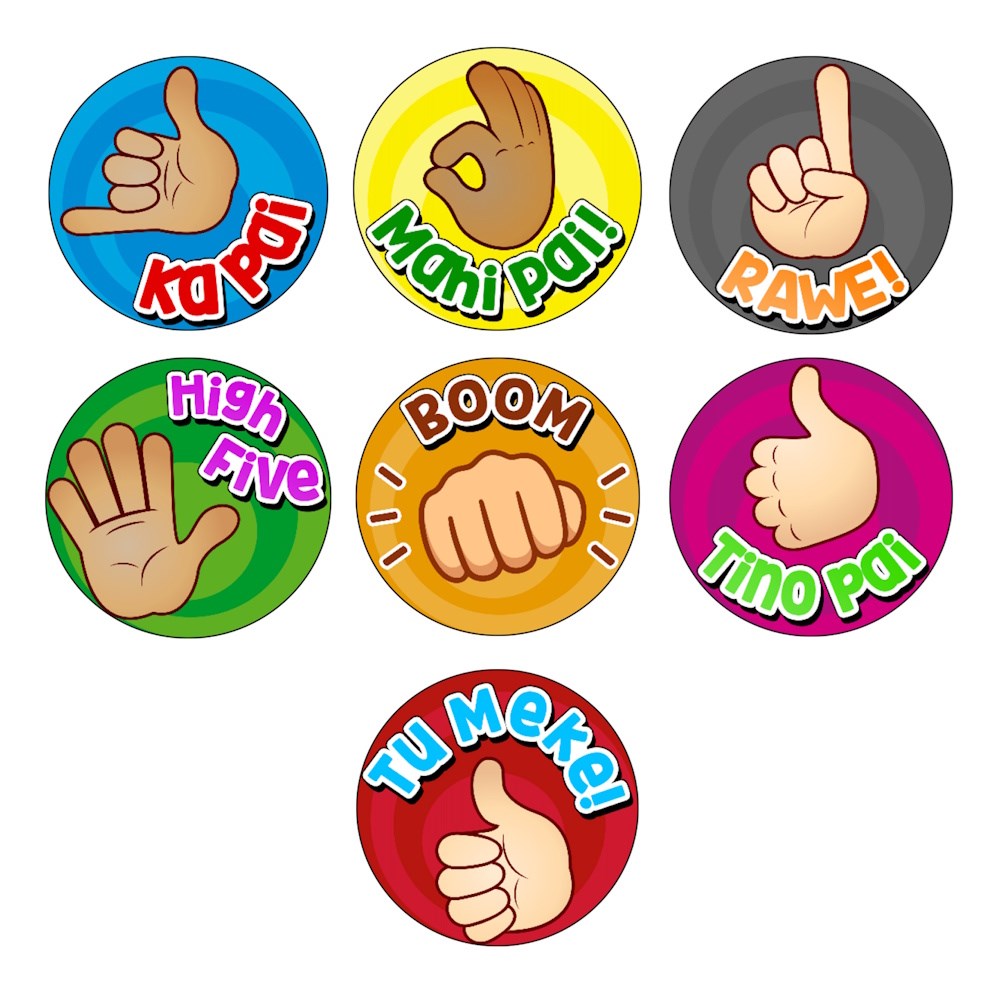 Hand Gestures Te Reo Stickers