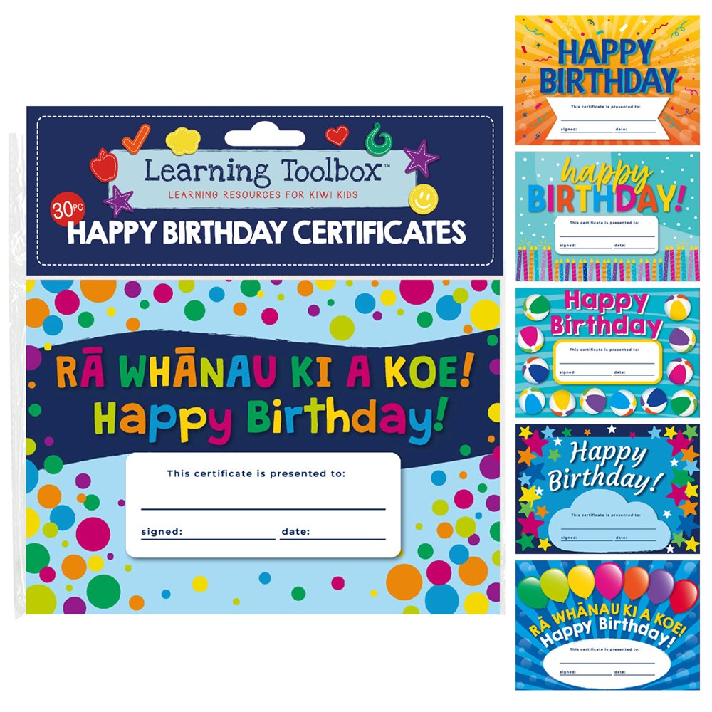 Learning Toolbox Happy Birthday Awards