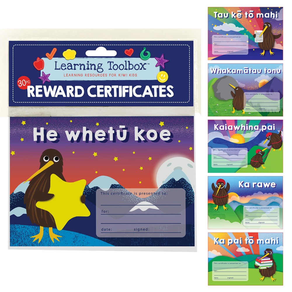 Learning Toolbox Te Reo Award Certificates