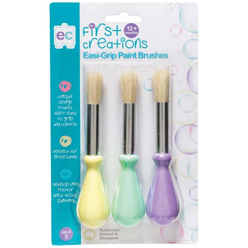 EC First Creations Easy Grip Brushes Set Of 3