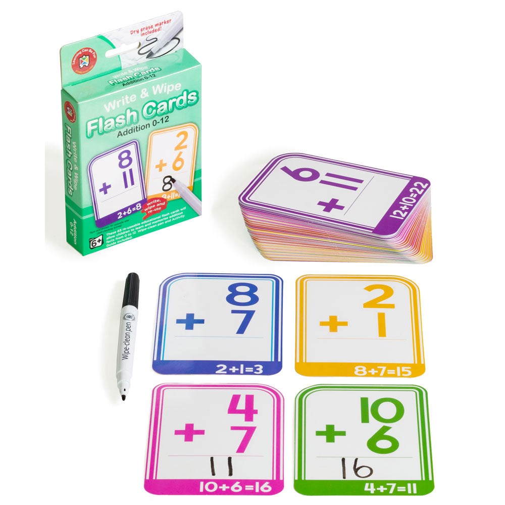 LCBF Write and Wipe Flash Cards - Addition