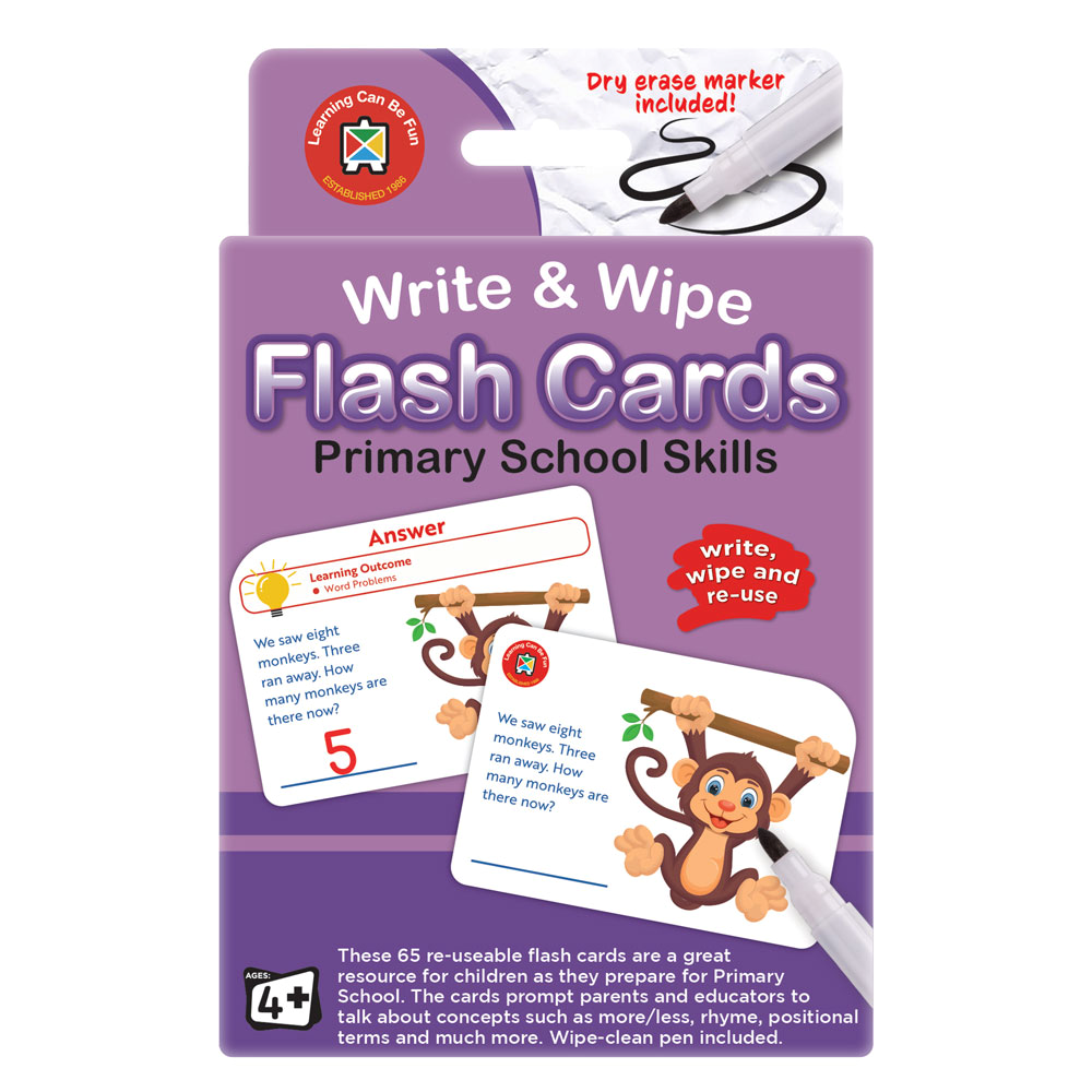 LCFB Write & Wipe Flashcards - Primary School Skills