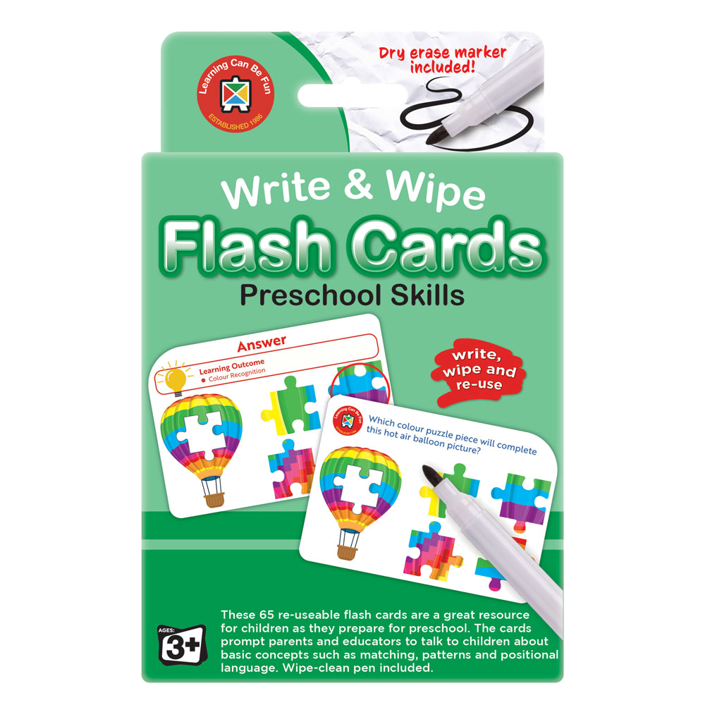 LCBF Write & Wipe Flashcards - Preschool Skills