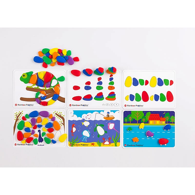 EDX Rainbow Pebbles Activity Set - 48 pieces