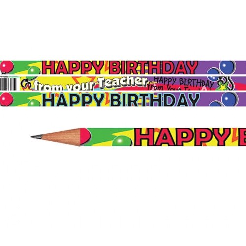 Happy Birthday From Your Teacher Pencils