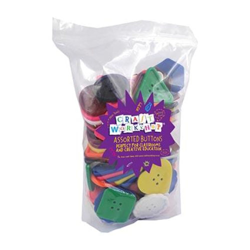 Assorted Bright Buttons 450gm