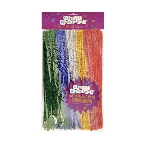 Craft Workshop Glitter Pipe Cleaners Value Pack 200