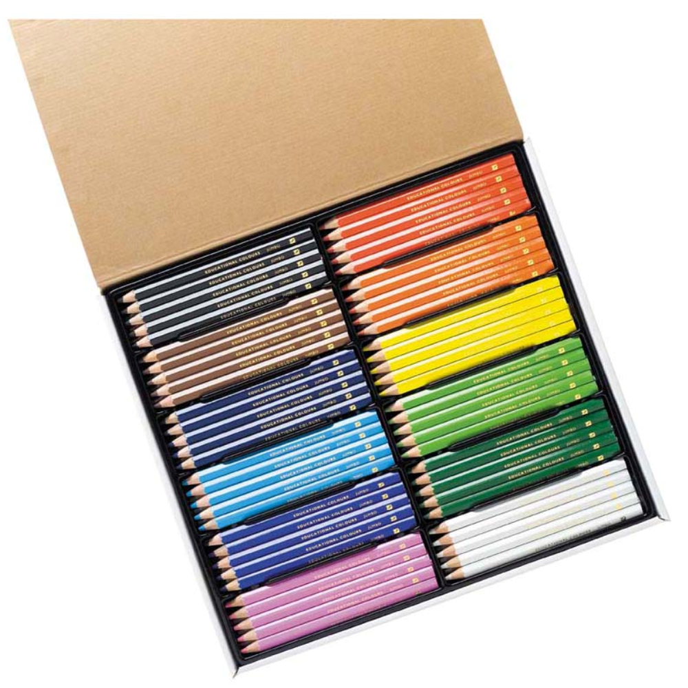 Educational Colours Jumbo Triangular Coloured Pencils Pack of 120