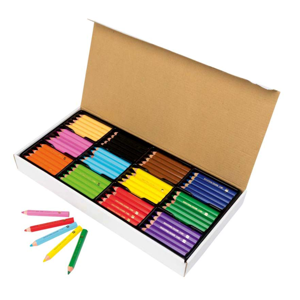 Educational Colours Jumbo Stubby Coloured Pencils Box of 120