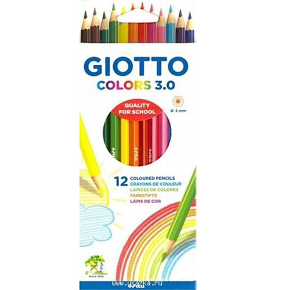 Giotto Colours 3.0 Coloured Pencils - Pack Of 12