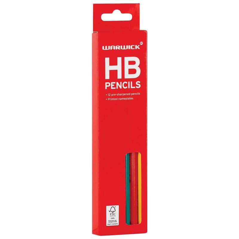 Warwick FSC Hexagonal HB Pencil Pack 12