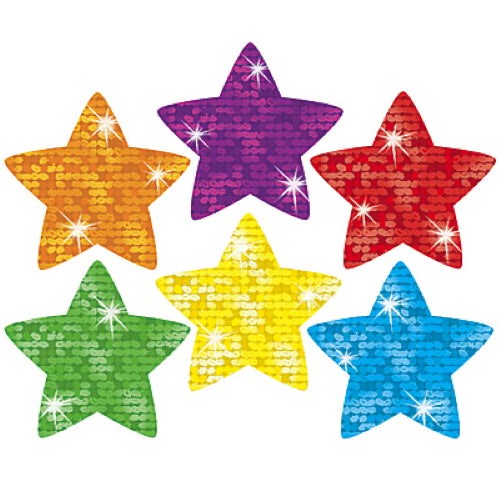 Super Stars Sparkle Stickers Large