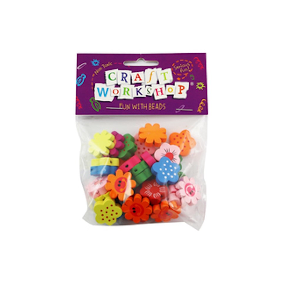 Craft Beads Asst Flowers