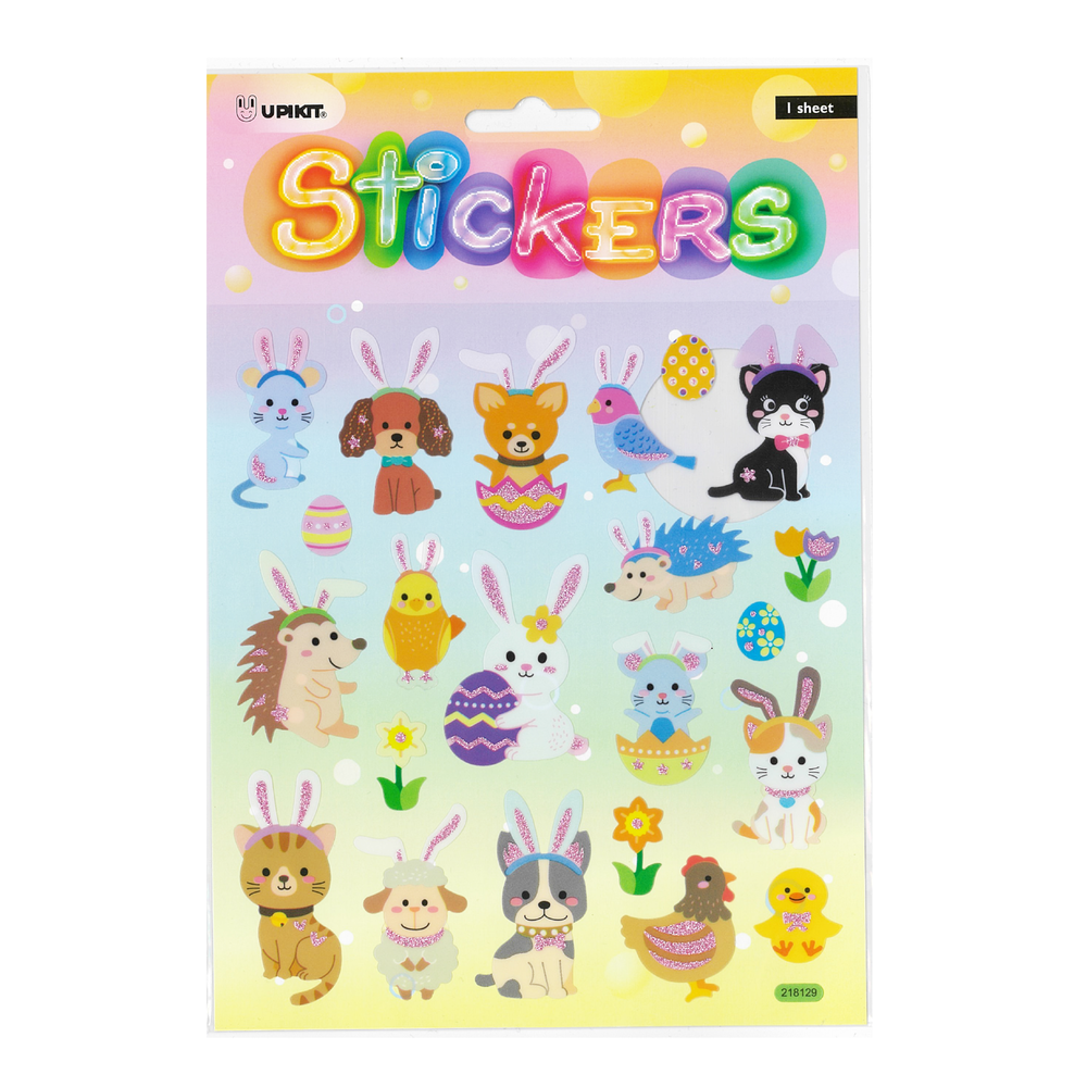 Animals w/Bunny Ears Stickers