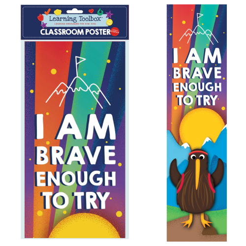 Poster Brave Enough 2 Try (21.5x84cm)