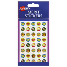 Load image into Gallery viewer, Avery Merit Stickers Mini Assorted Captions Round 13mm 800 Pack
