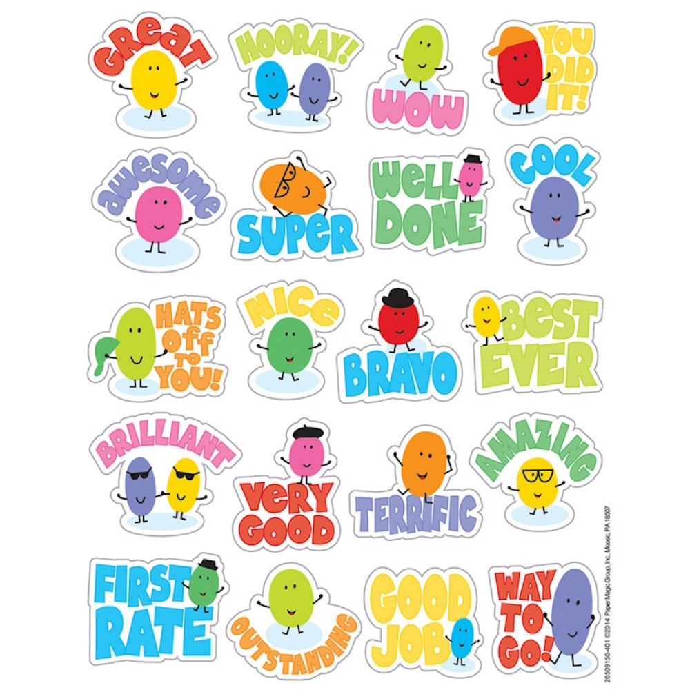 Jelly Bean Stinky Stickers