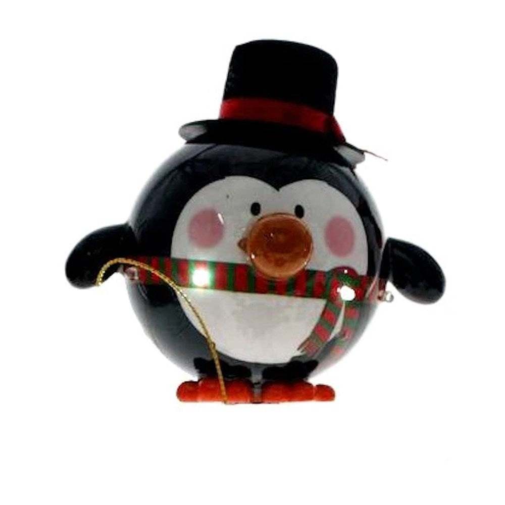 Cotton Candy Hanging LED Bauble - Penguin