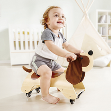 Load image into Gallery viewer, Hape Ride-On Wooden Dog
