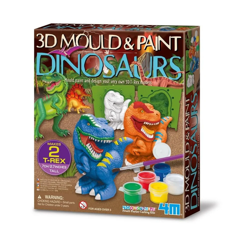 4M 3D Mould and Paint Dinosaurs