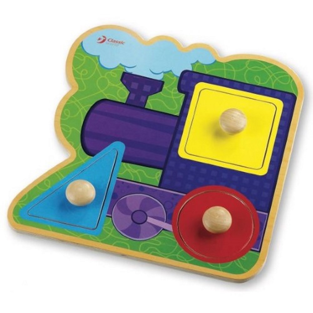 Jumbo Knob Puzzle - 3 Piece  -Classic World