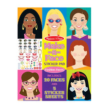 Load image into Gallery viewer, Melissa &amp; Doug Make-a-Face Fashion Faces Sticker Book
