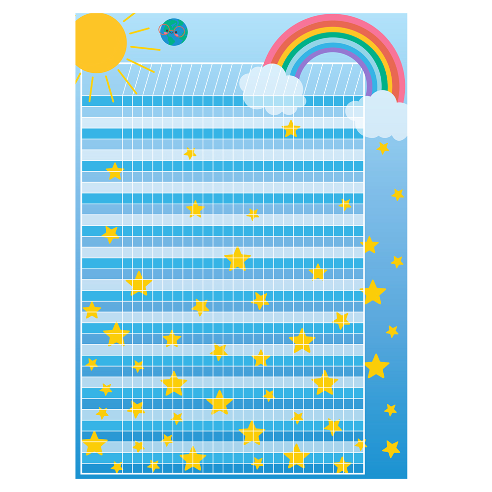 Rainbow Erasable Incentive Chart 695x495mm