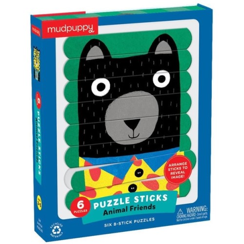 Mudpuppy Puzzle Sticks 6-in-1 Puzzle Animal Friends