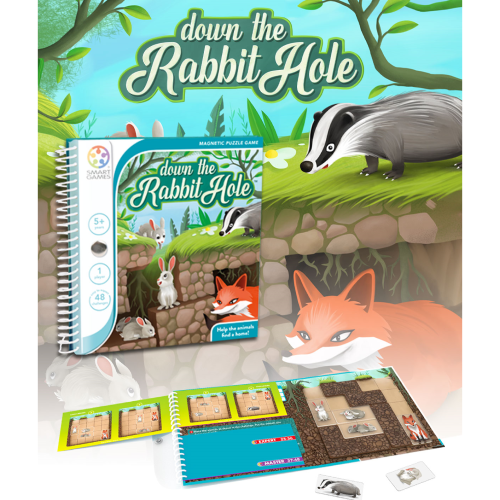 Smart Kids Travel Game - Down The Rabbit Hole - Ages 5Yr+